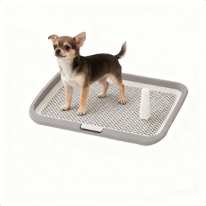 dog tolit with pillar